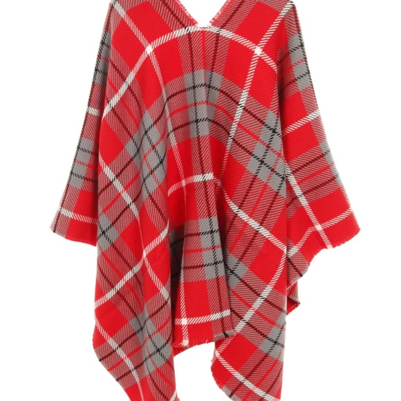 Vivienne Westwood NWT TARTAN PONCHO CAPE PONCHO WOOL RED - Picture 2 of 6